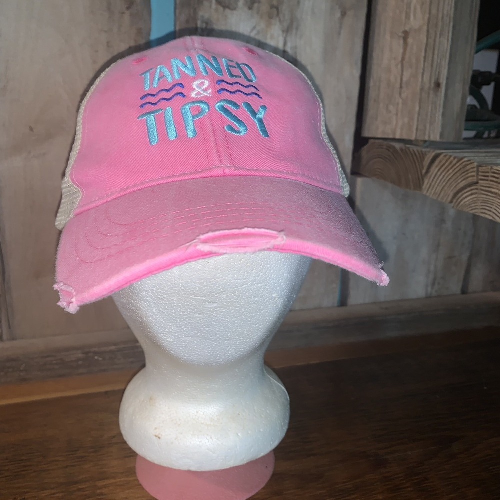 Adams Women's Upscale Fashion Headwear Mesh Snapback Hat Pink Tanned & Tipsy Cap